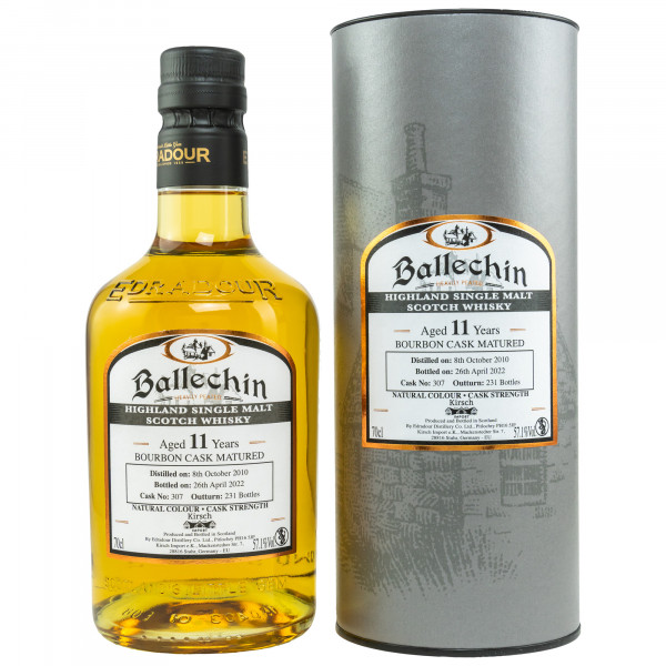 Ballechin 11 Jahre 2010 - 2022 Bourbon Cask Matured