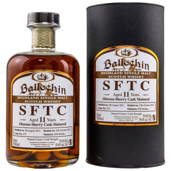 Ballechin SFTC 11 Jahre 2011 - 2022 Sherry Cask Nr. 275