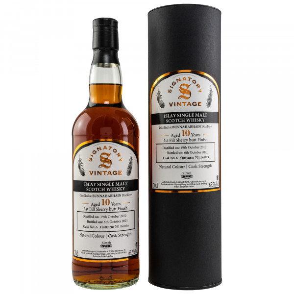 Bunnahabhain 10 Jahre 2010 -  2021  Sherry Cask #6 Signatory Vintage