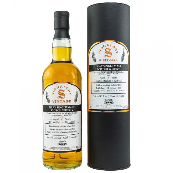 Bunnahabhain Staoisha 7 Jahre 2014 - 2022 Cask 10731 Signatory Vintage