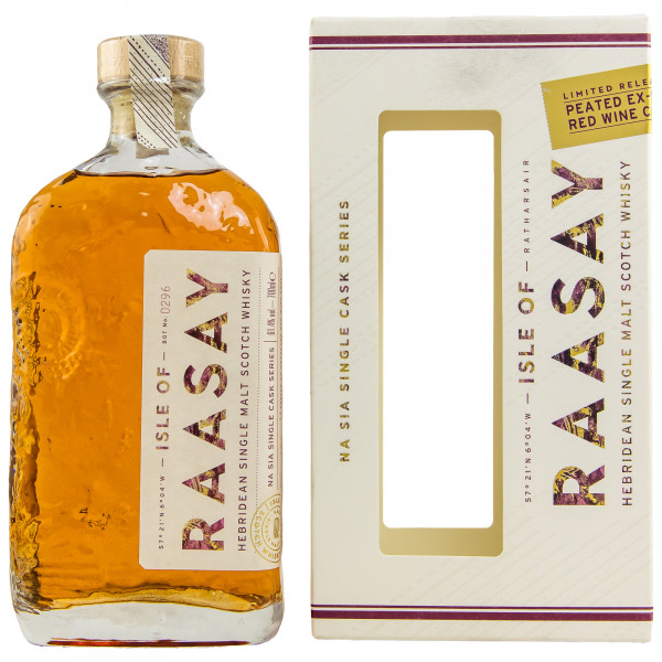 Isle of Raasay Single Cask 18/665 Peated First Fill Bordeaux Red Wine Cask