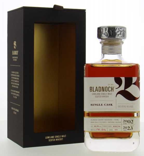 Bladnoch 20 Jahre 2002 - 2023 Single Cask 1011 Oloroso Sherry Hogshead