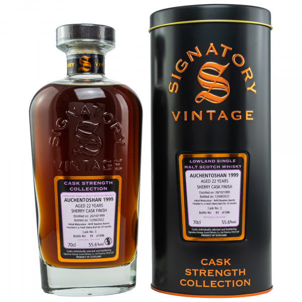 Auchentoshan 22 Jahre 1999 - 2022 Cask 3 Signatory Vintage 55,6% 0,7l