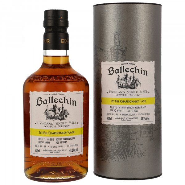 Ballechin 13 Jahre Chardonnay Cask #803 Heavily Peated