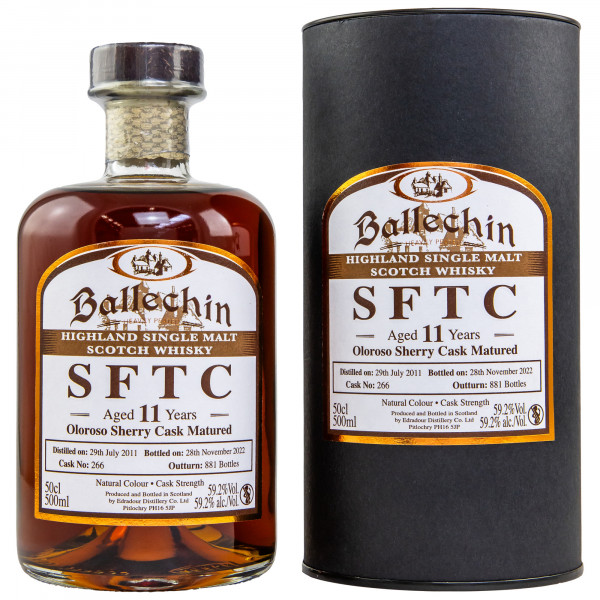 Ballechin SFTC 11 Jahre 2011 - 2022 Sherry Cask Nr. 266