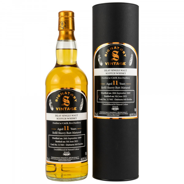 Caol Ila 11 Jahre 2009 - 2021 Cask 317885 Signatory Vintage 46% 0,7l